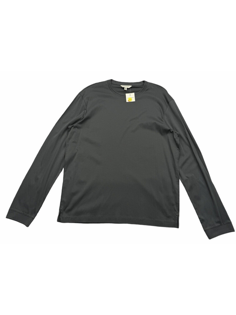 Club Monaco Men's Refined Crew Tee Long Sleeve Grey Size M